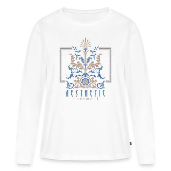 Art Nouveau, Arts & Crafts Vintage-1900 - Women's Premium Organic Long Sleeve Shirt - white - Front - Julia (174cm)