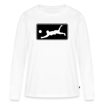 Volleyball Logo - T-shirt manches longues Premium bio Femme - blanc - Devant - Julia (174cm)