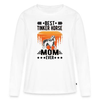 Best Tinker Horse Mom Ever Irish Tinker - Women's Premium Organic Long Sleeve Shirt - white - Front - Julia (174cm)