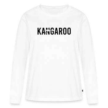 Kangourou kangourou - T-shirt manches longues Premium bio Femme - blanc - Devant - Julia (174cm)