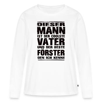 Förster - Frauen Premium Bio Langarmshirt - Weiß - Vorne - Julia (174cm)