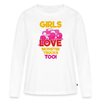 Monster Truck Tire Girls Women I Gift Idea - Women's Premium Organic Long Sleeve Shirt - white - Front - Julia (174cm)