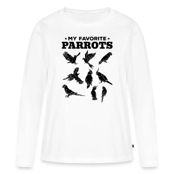 Cockatiel Ara Kakadu Budgie My - Women's Premium Organic Long Sleeve Shirt - white - Front - Julia (174cm)