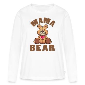 Mama Bear - Frauen Premium Bio Langarmshirt - Weiß - Vorne - Julia (174cm)