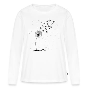 Cyclistes pusteblume - - T-shirt manches longues Premium bio Femme - blanc - Devant - Julia (174cm)
