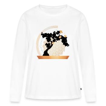 Arbre - T-shirt manches longues Premium bio Femme - blanc - Devant - Julia (174cm)