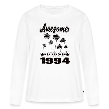 Awesome Since 1994 - Frauen Premium Bio Langarmshirt - Weiß - Vorne - Julia (174cm)