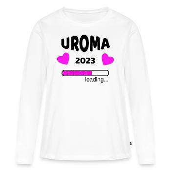 Uroma 2023 Schwangerschaf Urgroßmutter Idee - Frauen Premium Bio Langarmshirt - Weiß - Vorne - Julia (174cm)