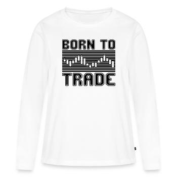 Commerce - T-shirt manches longues Premium bio Femme - blanc - Devant - Julia (174cm)