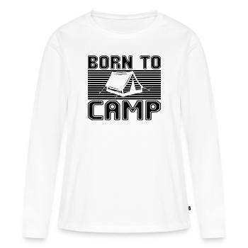 Camp - T-shirt manches longues Premium bio Femme - blanc - Devant - Julia (174cm)