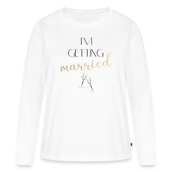 Wedding Married Black - Women's Premium Organic Long Sleeve Shirt - white - Front - Julia (174cm)