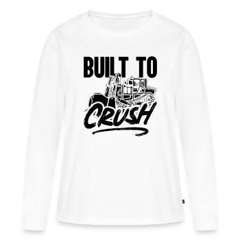 Bulldozer Excavatrice Construction Bulldozer Idée cadeau - T-shirt manches longues Premium bio Femme - blanc - Devant - Julia (174cm)