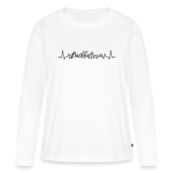 Buchhaltung Herzschlag Buchhalterin - Frauen Premium Bio Langarmshirt - Weiß - Vorne - Julia (174cm)