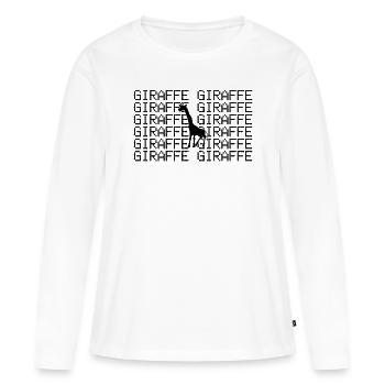 Girafe - T-shirt manches longues Premium bio Femme - blanc - Devant - Julia (174cm)