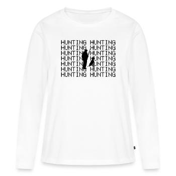 Jäger jagen - Frauen Premium Bio Langarmshirt - Weiß - Vorne - Julia (174cm)