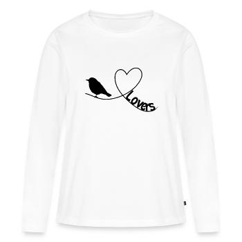 Bird Watching Motif for Birders Bird Lovers - Women's Premium Organic Long Sleeve Shirt - white - Front - Julia (174cm)