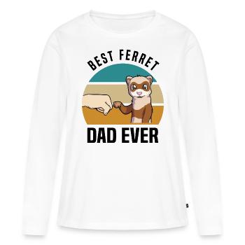 Frettchen - Frauen Premium Bio Langarmshirt - Weiß - Vorne - Julia (174cm)
