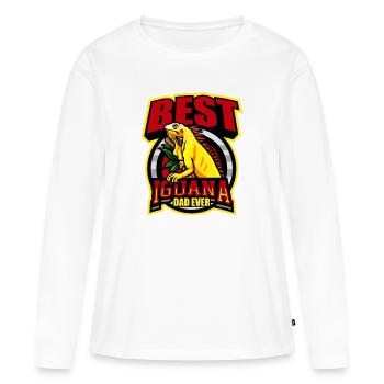 Iguane - T-shirt manches longues Premium bio Femme - blanc - Devant - Julia (174cm)