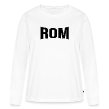 Rome - T-shirt manches longues Premium bio Femme - blanc - Devant - Julia (174cm)