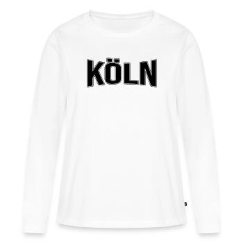 Cologne - T-shirt manches longues Premium bio Femme - blanc - Devant - Julia (174cm)