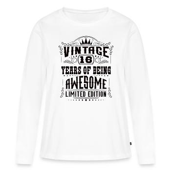 16 ans d’être génial 16 anniversaires 16 ans - T-shirt manches longues Premium bio Femme - blanc - Devant - Julia (174cm)