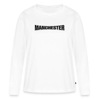 Manchester - T-shirt manches longues Premium bio Femme - blanc - Devant - Julia (174cm)