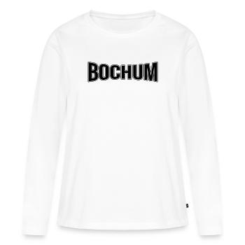 Bochum - Frauen Premium Bio Langarmshirt - Weiß - Vorne - Julia (174cm)
