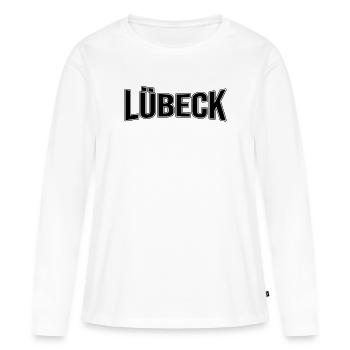 Lübeck - T-shirt manches longues Premium bio Femme - blanc - Devant - Julia (174cm)