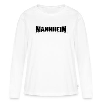 Mannheim - T-shirt manches longues Premium bio Femme - blanc - Devant - Julia (174cm)