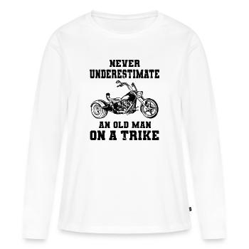 Trike - T-shirt manches longues Premium bio Femme - blanc - Devant - Julia (174cm)