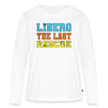 Volleyball Libero Sportler Sport Volleyballspieler - Frauen Premium Bio Langarmshirt - Weiß - Vorne - Julia (174cm)