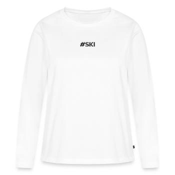 Ski - #ski - Frauen Premium Bio Langarmshirt - Weiß - Vorne - Julia (174cm)