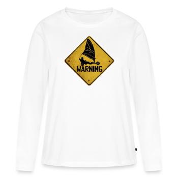 Plage Voile Windracer Land Sailers Land Sailors - T-shirt manches longues Premium bio Femme - blanc - Devant - Julia (174cm)