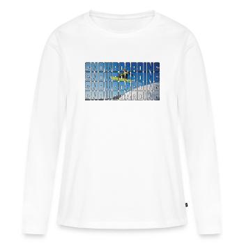snowboarding - Frauen Premium Bio Langarmshirt - Weiß - Vorne - Julia (174cm)