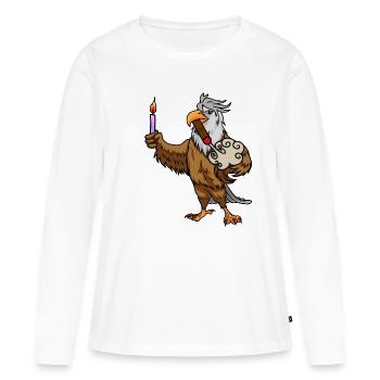 Eagle Smoker Tabac Cigarette Smoker Candle - T-shirt manches longues Premium bio Femme - blanc - Devant - Julia (174cm)