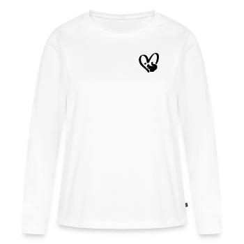 Propriétaire d’écureuil - Écureuil mignon Écureuil cœur d’écureuil - T-shirt manches longues Premium bio Femme - blanc - Devant - Julia (174cm)