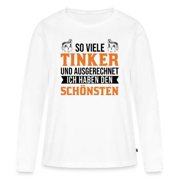 Irish Tinker Horse Gift Tinker Horse - Women's Premium Organic Long Sleeve Shirt - white - Front - Julia (174cm)