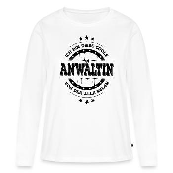 Anwältin Kollegin Geburtstag Jurastudium Geschenk - Frauen Premium Bio Langarmshirt - Weiß - Vorne - Julia (174cm)