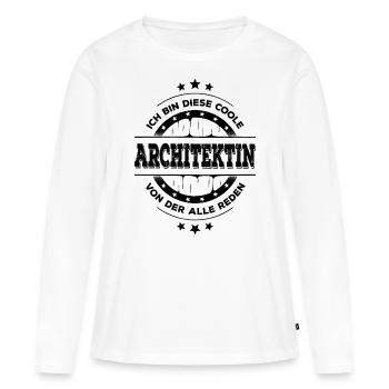 Architektin Geburtstag Architektur Geschenk - Frauen Premium Bio Langarmshirt - Weiß - Vorne - Julia (174cm)