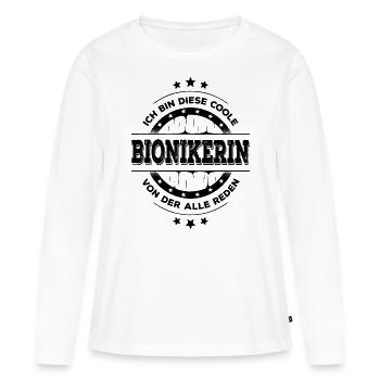Bionikerin Kollegin Geburtstag Bionik Geschenk - Frauen Premium Bio Langarmshirt - Weiß - Vorne - Julia (174cm)