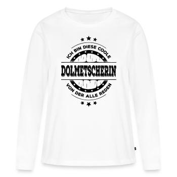 Dolmetscherin Geburtstag Sprachmittler Geschenk - Frauen Premium Bio Langarmshirt - Weiß - Vorne - Julia (174cm)