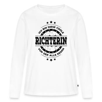 Richterin Kollegin Geburtstag Jurastudium Geschenk - Frauen Premium Bio Langarmshirt - Weiß - Vorne - Julia (174cm)