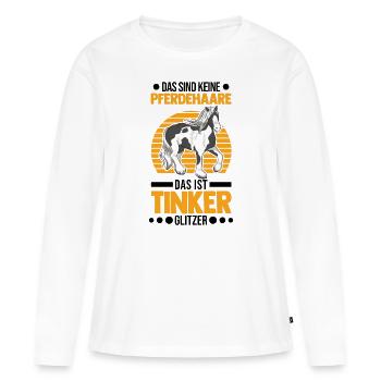 Irish Tinker Perfume Glitter Tinker Horse - Women's Premium Organic Long Sleeve Shirt - white - Front - Julia (174cm)