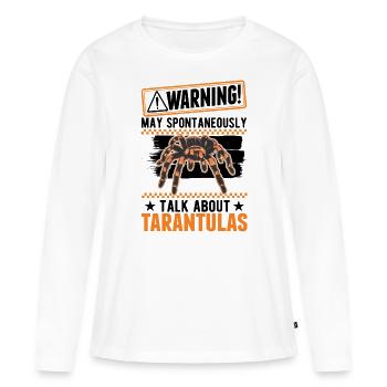 Warning Tarantula owner Tarantula - Women's Premium Organic Long Sleeve Shirt - white - Front - Julia (174cm)