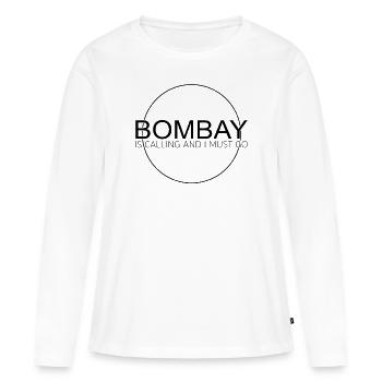Dicton de Bombay - T-shirt manches longues Premium bio Femme - blanc - Devant - Julia (174cm)