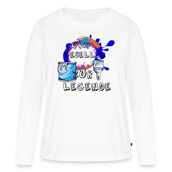 Maler Meister Legende Maler Lackierer - Frauen Premium Bio Langarmshirt - Weiß - Vorne - Julia (174cm)