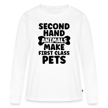 Second Hand Animal Rescue Adoption Animal Rescuer - Frauen Premium Bio Langarmshirt - Weiß - Vorne - Julia (174cm)