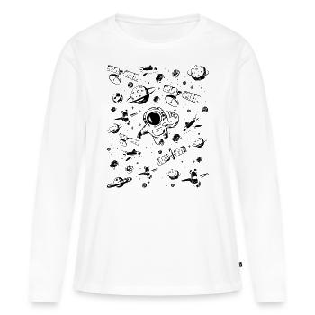 Space Travel Equipment Aerospace Spaceship Space A - Frauen Premium Bio Langarmshirt - Weiß - Vorne - Julia (174cm)