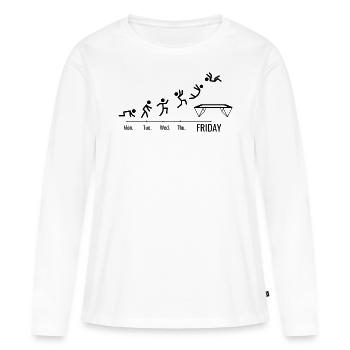 Week-end Fitness Workout Trampoline Hall Sports - T-shirt manches longues Premium bio Femme - blanc - Devant - Julia (174cm)