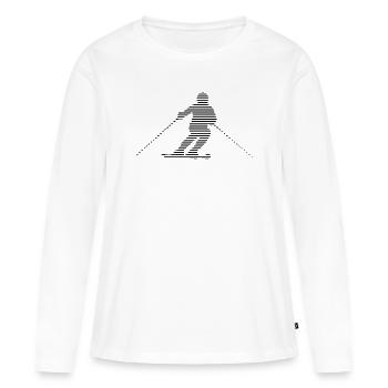 Ski - T-shirt manches longues Premium bio Femme - blanc - Devant - Julia (174cm)